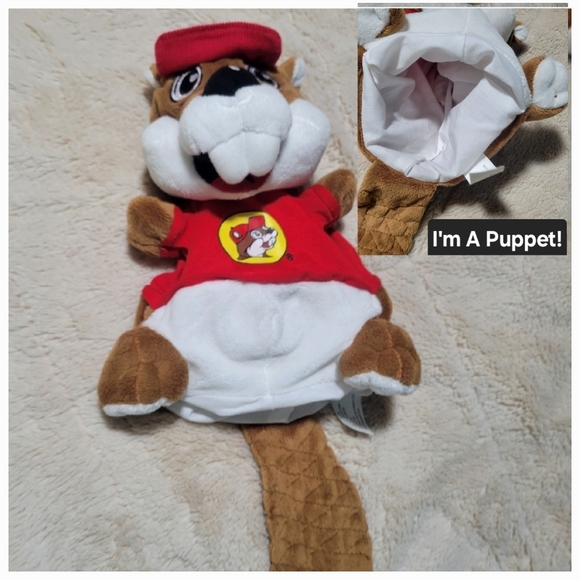 Bucee Beaver Hand Puppet Buc-ee's Gas Station Beaver Plush Texas Truck Stop - Picture 1 of 7